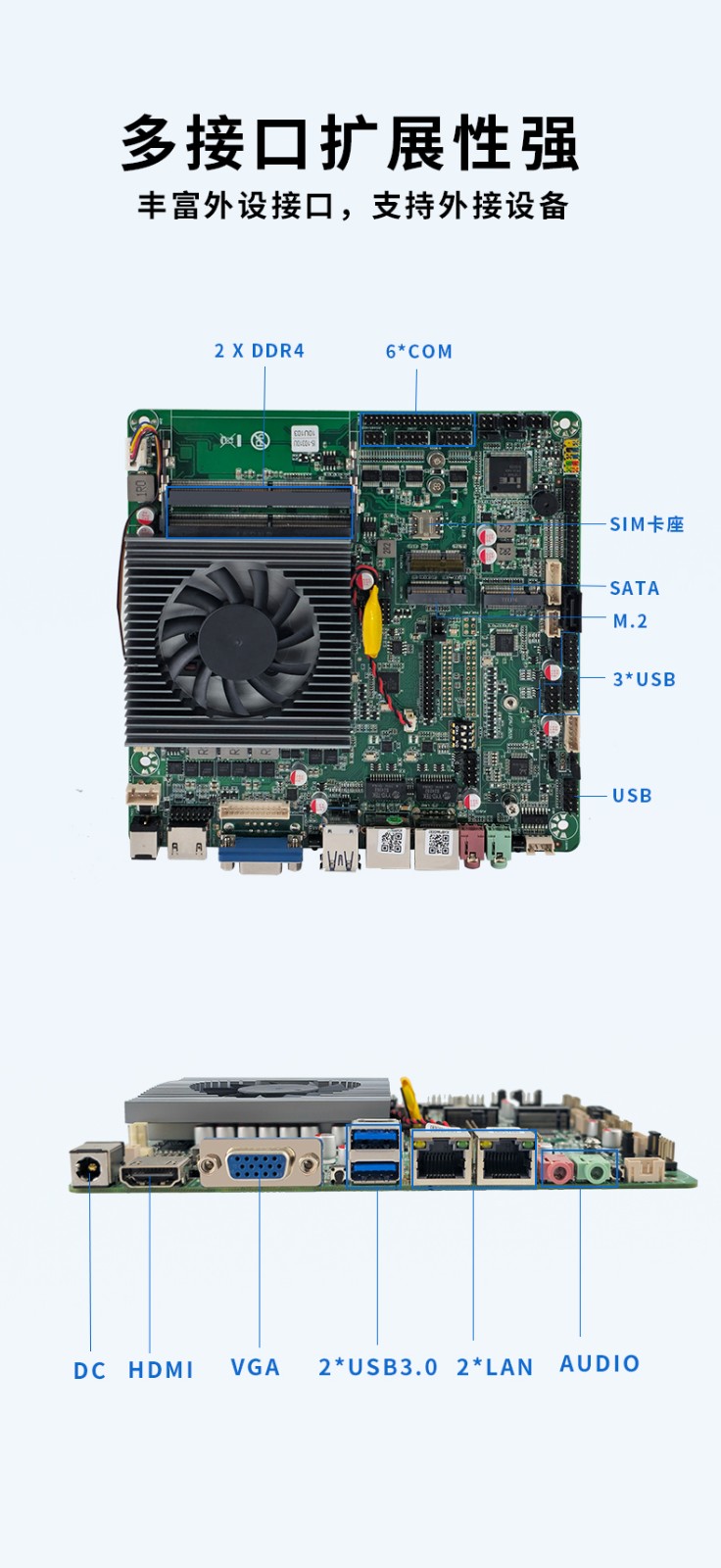 Mini ITX薄型工业主板 ITX-CW810DL26A